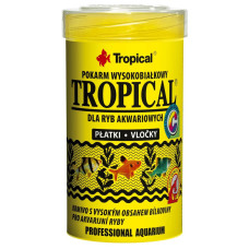 Корм в хлопьях для всех аквариумных рыб Tropical с высоким содержанием белка 100ml /20g