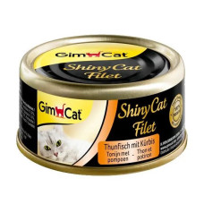 Вологий корм для кішок Shiny Cat Filet 70g, тунець та гарбуз