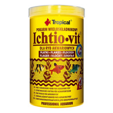 Корм в хлопьях для всех аквариумных рыб Tropical Ichtio-vit 1L /200g