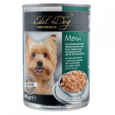 Влажный корм Edel Dog для собак, с телятиной и кроликом в соусе, 400 г