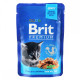 Влажный корм для котят Brit Premium Cat Chicken Chunks for Kitten pouch, кусочки курицы, 100г