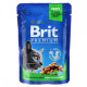 Вологий корм для стерилізованих кішок Brit Premium Cat Chicken Slices for Sterilised pouch, 100г