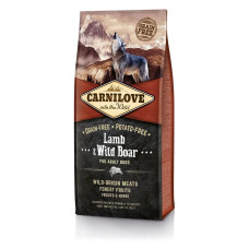 Холістик корм Carnilove Adult Lamb and Wild Boar для дорослих собак усіх порід, 12kg, з ягнятком і диким кабаном