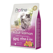 Сухий корм для довгошерстих кішок Profine Cat Derma, лосось, 2кг