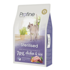 Сухий корм для кішок Profine Cat Sterilised для кастрованих/стерилізованих кішок, курка з рисом, 1кг