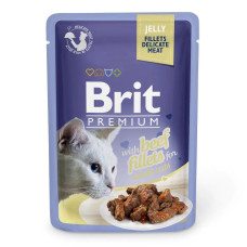Консервы Brit Premium Cat pouch 85 g филе говядины в желе