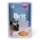 Вологий корм для стерилізованих кішок Brit Premium Cat Salmon Fillets Gravy pouch 85 г, філе лосося