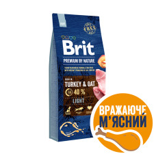 Корм Brit Premium Dog Light для собак с лишним весом, 12kg