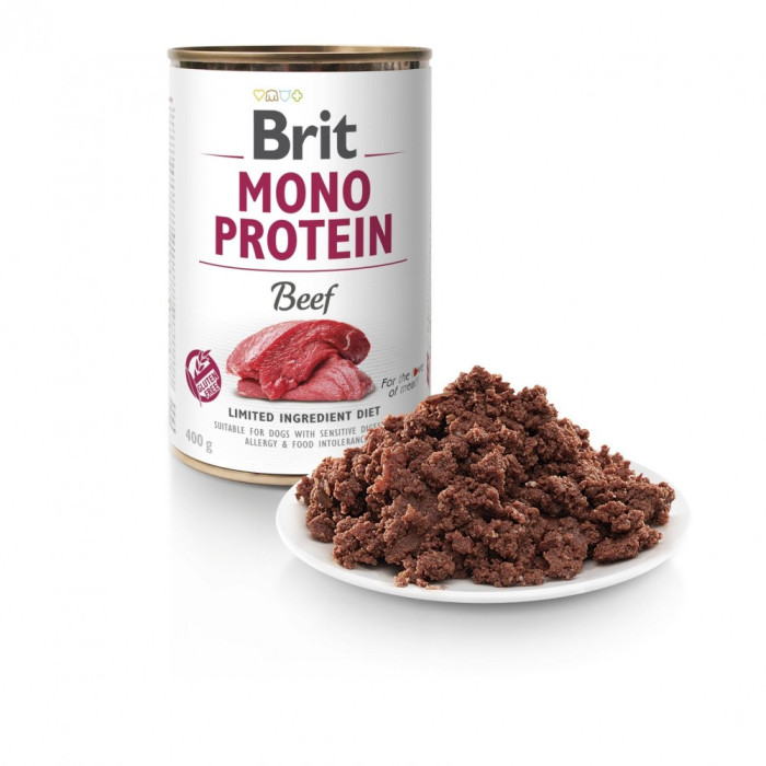 Влажный корм для собак Brit Mono Protein Dog k 400 g с говядиной