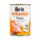 Влажный корм для собак Brit Pate and Meat Dog k 400 g с индейкой
