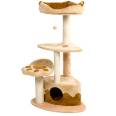 Дряпка "Городок" угловая бежевая 56х56 см*120 см