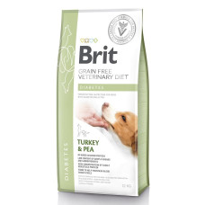 Корм Brit GF VetDiets Dog Diabetes для собак при сахарном диабете, с идейкой и горохом, 12kg 