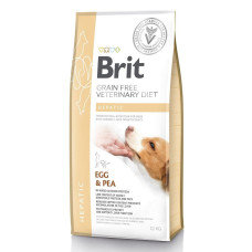 Корм Brit GF VetDiets Dog Hepatic для собак при болезни печени, с яйцом, горохом, бататом и гречкой, 12кг
