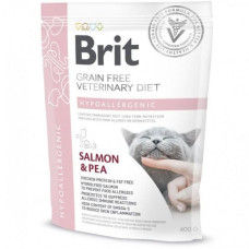 Диетический беззерновой сухой корм Brit Veterinary Diet Cat Grain free Hypoallergenic для кошек - предотвращение пищевой непереносимости, 400г