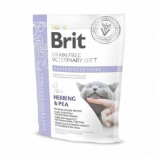 Диетический беззерновой сухой корм Brit Veterinary Diet Cat Grain free Gastrointestinal для кошек - снижение острых расстройств кишечника, нарушения пищеварения, 400г