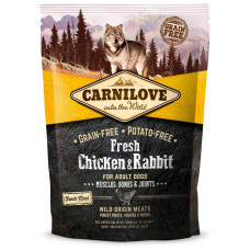 Холистик корм Carnilove Fresh Chicken and Rabbit for Adult dogs для взрослых собак всех пород, 1,5kg, с курицей и кроликом