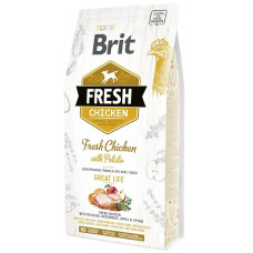 Холистик корм Brit Fresh Chicken/Potato Adult для взрослых собак, курица,картофель, 2,5kg 
