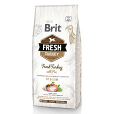 Холистик корм Brit Fresh Turkey Pea Adult Fit & Slim для собак с лишним весом 12 кг (индейка)