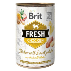 Консервы Brit Fresh Dog с курицей и бататом для собак, 400г
