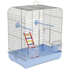 Клетка для птиц Белла белая/светло-голубая 37*25*37