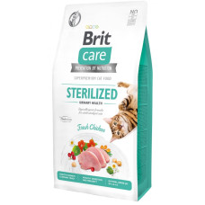 Гипоаллергенный корм Brit Care Cat GF Sterilized Urinary Health для здоровья почек и мочевыводящих путей у стерилизованных котов, 7кг