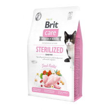 Гипоаллергенный корм Brit Care Cat GF Sterilized Sensitive для стерилизованных котов с чувствительной пищеварительной системой, 2кг