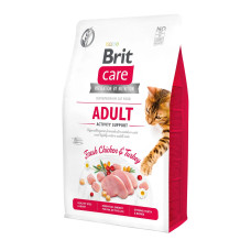 Гипоаллергенный корм Brit Care Cat GF Adult Activity Support, поддержка активности кошек, живущих на улице,2кг