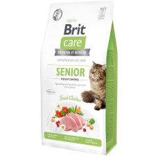 Гипоаллергенный корм Brit Care Cat GF Senior Weight Control для пожилых кошек с избыточным весом 2кг