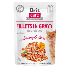 Brit Care Cat pouch 85g филе в соусе пикантный лосось