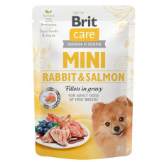 Консервы Brit Care Mini pouch 85g филе в соусе кролик и лосось