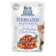 Влажный корм для кастрированных котов Brit Care Cat pouch, утка и индейка в желе 85г