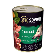 Влажный корм Savory Dog Gourmand 4 вида мяса 400g