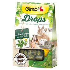 Лакомство GimBi для грызунов Дропсы с травами, 50 г