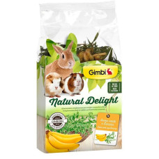 Травяной микс для грызунов GimBi Natural Delight овес и банан, 100г