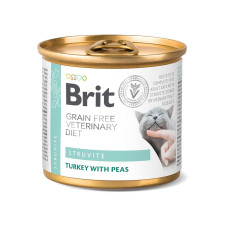 Консерви для кішок Brit GF Veterinary Diet Struvite при лікуванні та для профілактики сечокам'яної хвороби, 200г