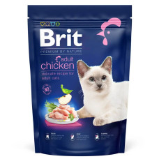 Сухой корм Brit Premium by Nature Cat Adult Chicken для взрослых кошек, с курицей 800г
