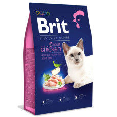 Сухой корм Brit Premium by Nature Cat Adult Chicken для взрослых кошек, с курицей 8кг