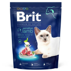 Сухой корм Brit Premium by Nature Cat Sensitive для котов с чуствительным пищеварением, с ягненком 300г