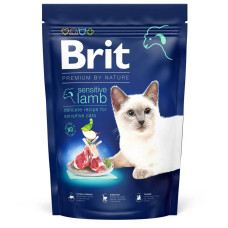 Сухий корм Brit Premium by Nature Cat Sensitive для котів із чутливим травленням, з ягнятком 1,5 кг