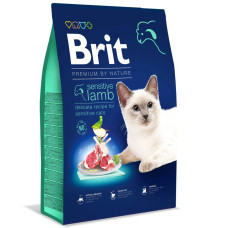 Сухой корм Brit Premium by Nature Cat Sensitive для котов с чуствительным пищеварением, с ягненком 8кг