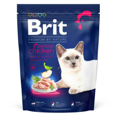 Сухой корм Brit Premium by Nature Cat Sterilised для стерелизованных котов, с курицей 300г