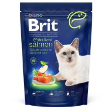 Сухой корм Brit Premium by Nature Cat Sterilised Salmon для стерелизованных котов, с лососем 300г