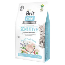 Гипоаллергенный корм Brit Care Cat GF Insect для кошек с пищевой непереносимостью, с насекомыми и рыбой, 2кг