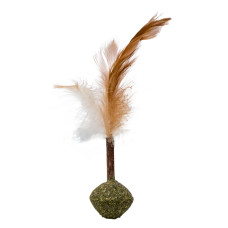 Игрушка Eastland для котов с кошачьей мятой и мататаби Конус с перьями 3*3.3см