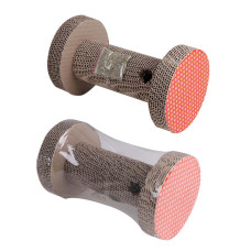 Кігтеточка Eastland для котів Гантеля з двома отворами з котячою м'ятою паперова 15*25см 