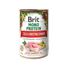 Влажный корм для собак Brit Care Dog Monoprotein Рождественская консерва 400 г (карп и картофельный салат)
