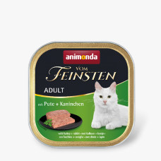 Влажный корм Animonda Vom Feinsten Adult with Turkey + Rabbit с индейкой и кроликом для кошек, 100 г