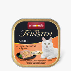 Влажный корм Animonda Vom Feinsten Adult with Chicken, Salmon filet + Spinach с курицей, лососем и шпинатом для кошек, 100 г