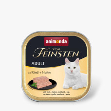 Влажный корм Animonda Vom Feinsten Adult with Beef + Chicken с говядиной и курицей для кошек, 100 г