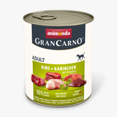 Влажный корм Animonda Gran Carno Adult Beef + Rabbit with Herbs с говядиной, кроликом и травами для собак, 800 г